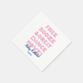 Freuen Sie sich auf kostenfreies Boozen und großar Serviette (Ecke)