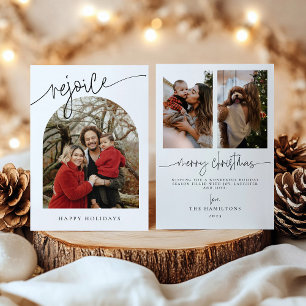 Freuen Sie sich auf Minimalistische Weihnachtskart Feiertagskarte