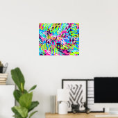 Freuen Sie sich auf moderne Abstrakte Farben Poster (Heimbüro)