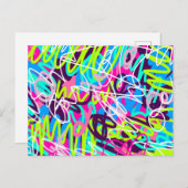 Freuen Sie sich auf moderne Abstrakte Farben Postkarte (Vorne/Hinten)