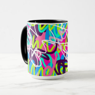 Freuen Sie sich auf moderne Abstrakte Farben Tasse