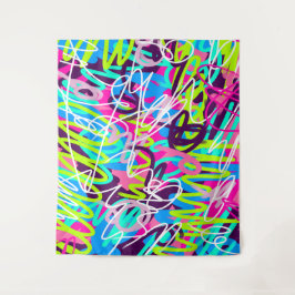 Freuen Sie sich auf moderne Abstrakte Farben Wandteppich