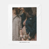 Freuen Sie sich auf modernes handgeschriebenes Scr Fleecedecke (Vorderseite)