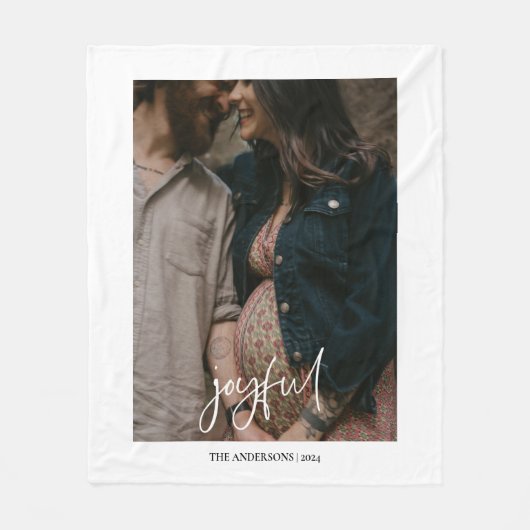 Freuen Sie sich auf modernes handgeschriebenes Scr Fleecedecke (Vorderseite)