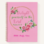 "Freuen Sie sich auf sich selbst" Pink individuell Notizblock (Vorderseite)