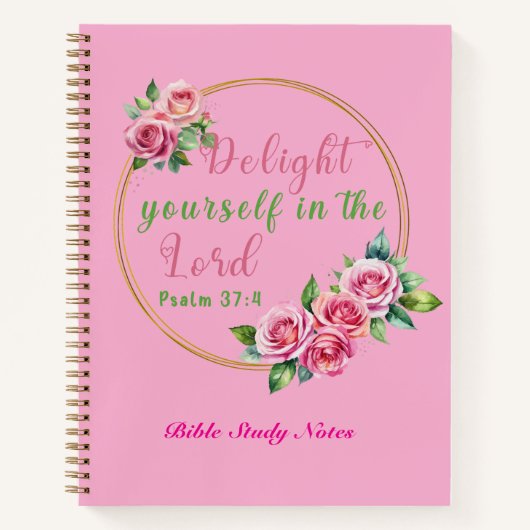 "Freuen Sie sich auf sich selbst" Pink individuell Notizblock (Vorderseite)