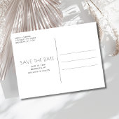 Freuen Sie sich auf sonnige Getränke Hochzeitsgrau Ankündigungspostkarte