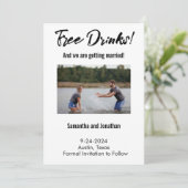 Freuen Sie sich auf sonnige Getränke Save the Date Einladung (Stehend Vorderseite)