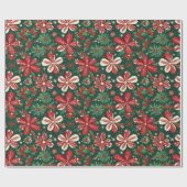 Freuen Sie sich auf Weihnachten-Blume und Sterne Geschenkpapier (Flach)