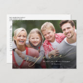 Freuen Sie sich auf Weihnachten Foto Imitats Gold  Postkarte (Vorne/Hinten)