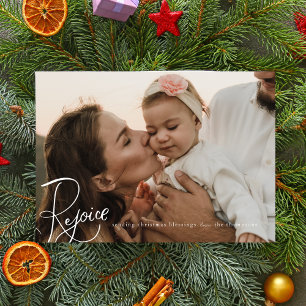 Freuen Sie sich auf Weihnachten Fotokarte Einfache