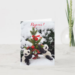 Freuen Sie sich auf Weihnachten Neue Jahre Pandas