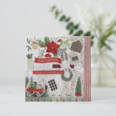 Freuen Sie sich auf Weihnachts-Flat Grußkarte (Stehend Vorderseite)