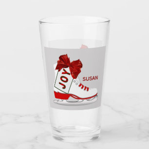 Freuen Sie sich auf Weihnachtseis-Skate Pint Soda  Glas