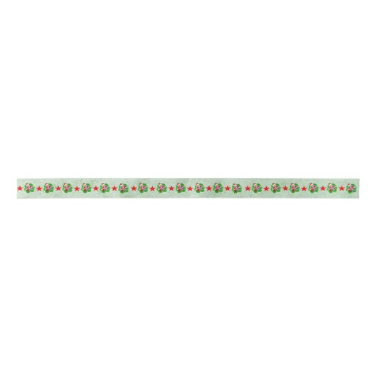 Freuen Sie sich auf Weihnachtsmannmützen in Wavy C Satinband (Vorderseite)