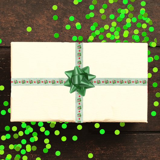 Freuen Sie sich auf Weihnachtsmannmützen in Wavy C Satinband