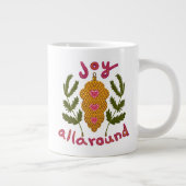 Freuen Sie sich auf Weihnachtsschmuck Jumbo-Tasse (Rechts)