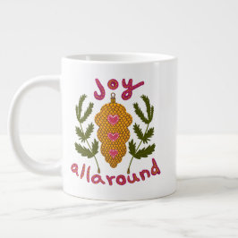 Freuen Sie sich auf Weihnachtsschmuck Jumbo-Tasse