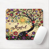 Freuen Sie sich auf Whimsical Colorful Tree Mousepad (Mit Mouse)