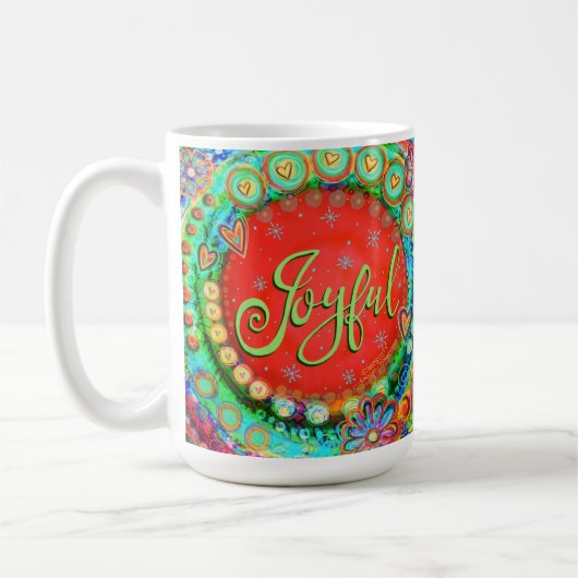 Freuen Sie sich auf Whimsical Inspirational Colorf Kaffeetasse (Links)