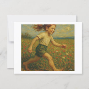 Freuen Sie sich auf Wildblume Postkarte