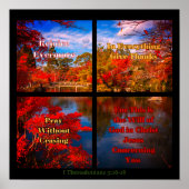 Freuen Sie sich, beten, danken Poster (Vorne)