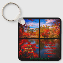 Freuen Sie sich, beten, danken Schlüsselanhänger