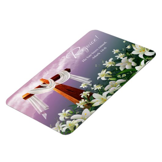 Freuen Sie sich. Christliches religiöses Ostergesc Magnet (Linke Seite)