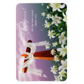 Freuen Sie sich. Christliches religiöses Ostergesc Magnet (Vertikal)