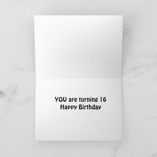 FREUEN SIE SICH DARAUF, IHNEN EINEN GLÜCKLICHEN*16 KARTE (Innenseite)