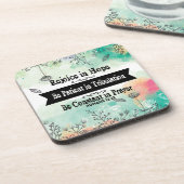 Freuen Sie sich im Hoffnungs-Untersetzer-Set Getränkeuntersetzer (Linke Seite)