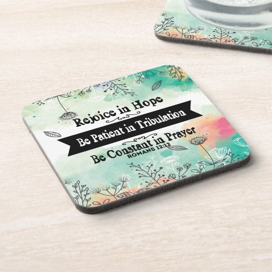 Freuen Sie sich im Hoffnungs-Untersetzer-Set Getränkeuntersetzer (Linke Seite)