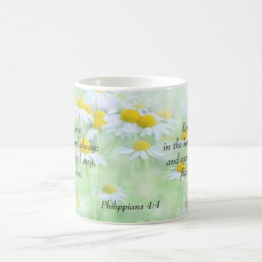 Freuen Sie sich im Lord - Philippians-4:4 Kaffeetasse (Mittel)