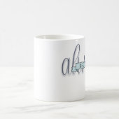 Freuen Sie sich immer Hand beschriftete Vers-Tasse Kaffeetasse (Mittel)