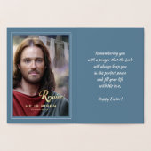 Freuen Sie sich. Jesus ist verschwiegen. Religiöse Folienkarte (Innenseite)