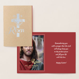 Freuen Sie sich. Jesus ist verschwiegen. Religiöse Folienkarte