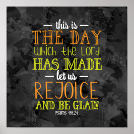 Freuen Sie sich und sein Glad Typografy Bible Vers Poster