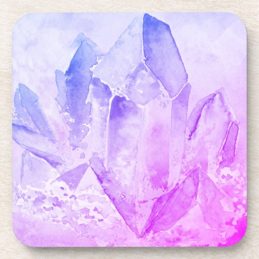 *~* Freuen Spaß Amethyst Chakra Crystal Untersetzer (Vorderseite)