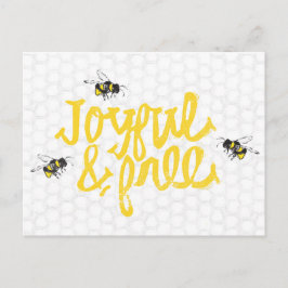 Freuen und Freie Bienen Postkarte