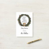 Freuen und glauben, Krippe personalisiert Post-it Klebezettel (Auf Schreibtisch)