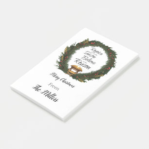 Freuen und glauben, Krippe personalisiert Post-it Klebezettel