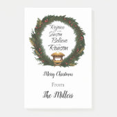 Freuen und glauben, Krippe personalisiert Post-it Klebezettel (Vorderseite)