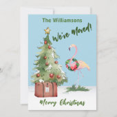 Freuen wir uns über den Flamingo Weihnachtsbaum Ankündigung (Vorderseite)