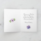 Freund, 78. Geburtstag mit bemalten Blume. Karte (Innenseite)