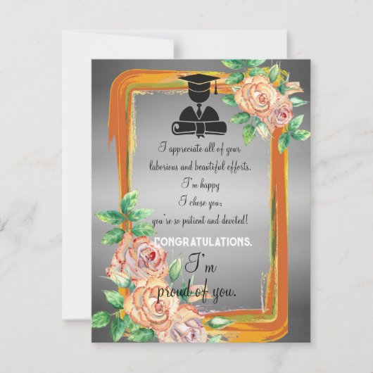 Freund Abschluss Karte (Vorderseite)