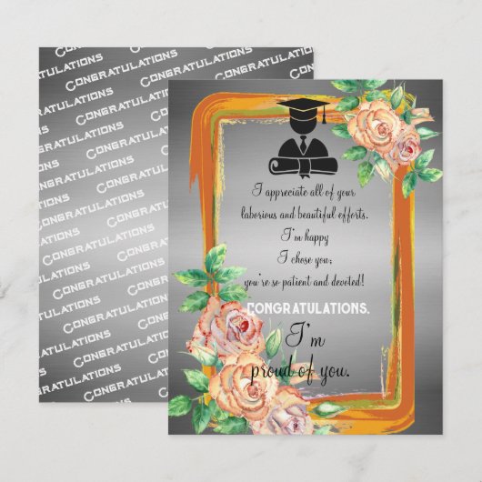 Freund Abschluss Karte (Vorne/Hinten)