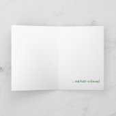 Freund am St. Patrick's Day Niedlicher Grüner Elef Karte (Innenseite)