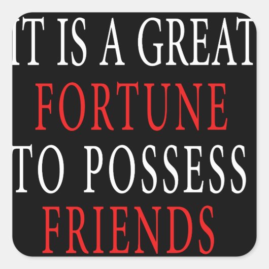 Freund-Aufkleber besitzen Quadratischer Aufkleber (Vorderseite)