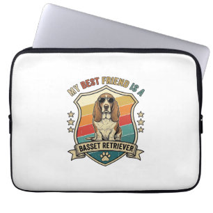 Freund Basset Retriever Hund Sonnenbrille Retro Sc Laptopschutzhülle