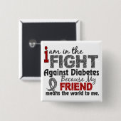 Freund bedeutet Welt zu mir Diabetes Button (Vorne & Hinten)
